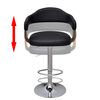 vidaXL Bar Stool Set of 2 Black and Brown