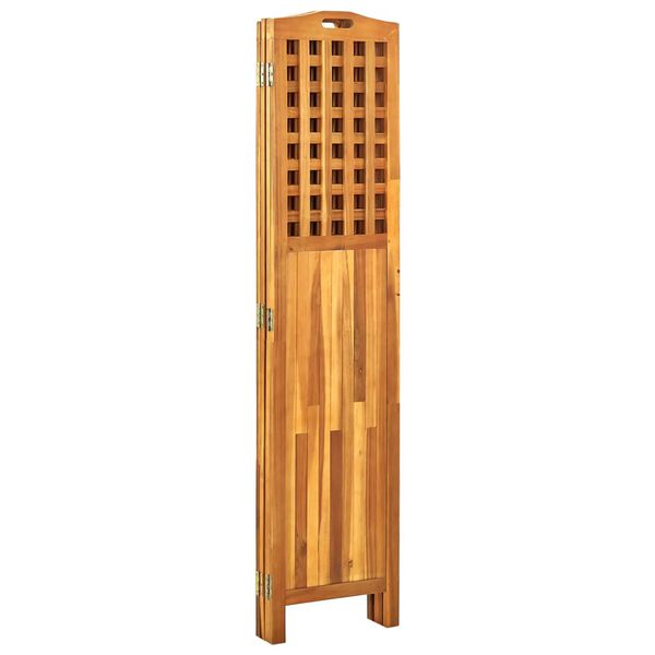 vidaXL 4-Panel Room Divider 63.4"x0.8"x66.9" Solid Acacia Wood