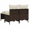 vidaXL Garden Sofa Set Brown PE Rattan Medium Modular Garden Sofa Set