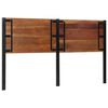 vidaXL Headboard Mixed color Solid reclaimed wood, powder-coated iron