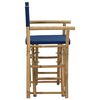 vidaXL Director's Chair Set of 2 Blue Bamboo Standard Foldable
