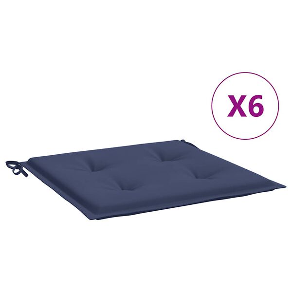 vidaXL Pallet Cushion Set of 6 Navy blue Oxford fabric (100% polyester)