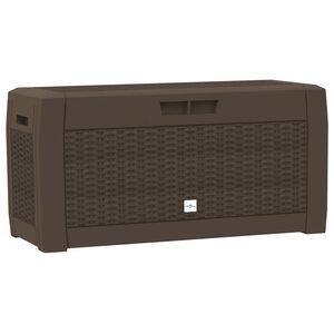vidaXL Patio Storage Box Brown 46.9x18.9x23.6" Polypropylene