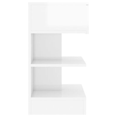 vidaXL Side Cabinets 2 pcs High Gloss White 15.7"x13.8"x25.6"