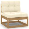 vidaXL Garden Lounge Set Honey Brown Solid pinewood, fabric (100% polyester)