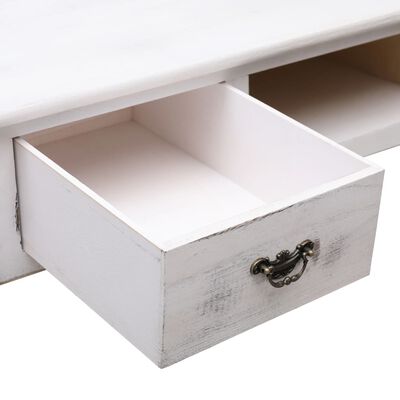 vidaXL Console Table Antique White 43.3"x17.7"x29.9" Wood