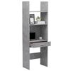 vidaXL Book Cabinet Concrete Grey Engineered Wood Medium Book Cabinet