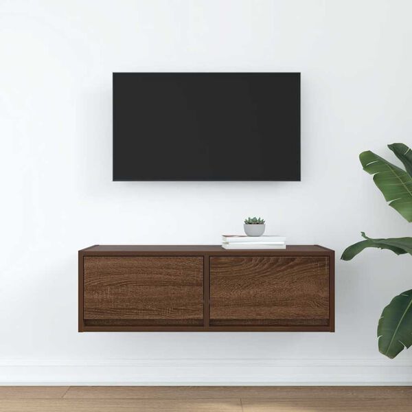vidaXL TV Cabinet Brown Oak Engineered Wood Medium TV Cabinet