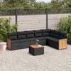 vidaXL Garden Sofa Set Black