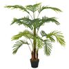 vidaXL Artificial Plant Green and Brown Plastic and Wood 47.2 inches Tall
