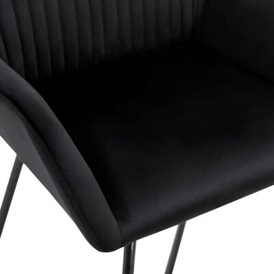 vidaXL Dining Chairs 4 pcs Black Velvet