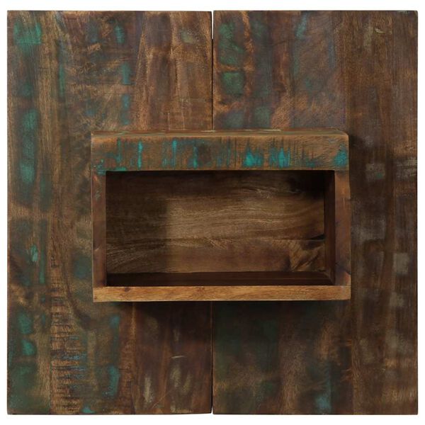 vidaXL Nightstand Multicolor Reclaimed Wood Small Nightstand