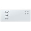 vidaXL Wall-mounted Magnetic Board White 19.7"x7.9" Tempered Glass
