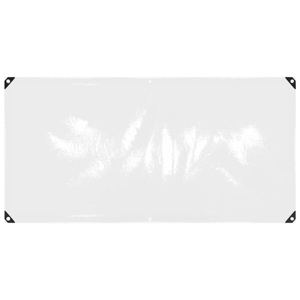 vidaXL Clear Tarpaulin with Eyelets 3.3x6.6' PVC