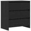 vidaXL Sideboard 2 pcs Black 27.56 x 16.14 x 29.53 in Engineered Wood