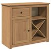vidaXL Sideboard Honey Solid pine wood 36.6x15.7x31.5 in Storage