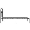 vidaXL Bed Frame Black Steel Small Single Bed Frame Rectangular
