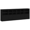 vidaXL Sideboard with LED Lights Black 111.4"x14.6"x39.4"