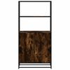 vidaXL Highboard Smoked oak Engineered wood, metal Tall Highboard