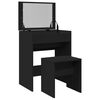 vidaXL Dressing Table Black Engineered wood 23.6x15.7x44.7 in