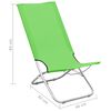 vidaXL Beach Chair Set of 2 Green Oxford fabric with PE coating, steel