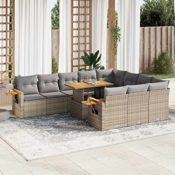 vidaXL Garden Sofa Set Beige