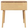 vidaXL Dining Table Natural Solid Wood Rubber