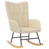 vidaXL Rocking Chair With Stool Cream