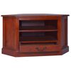 vidaXL Corner TV Cabinet Dark brown Solid mahogany wood Compact corner