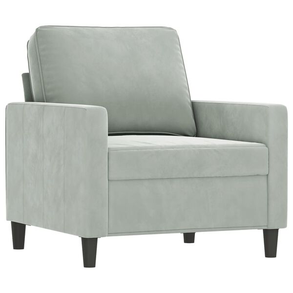 vidaXL Sofa Set Light Grey