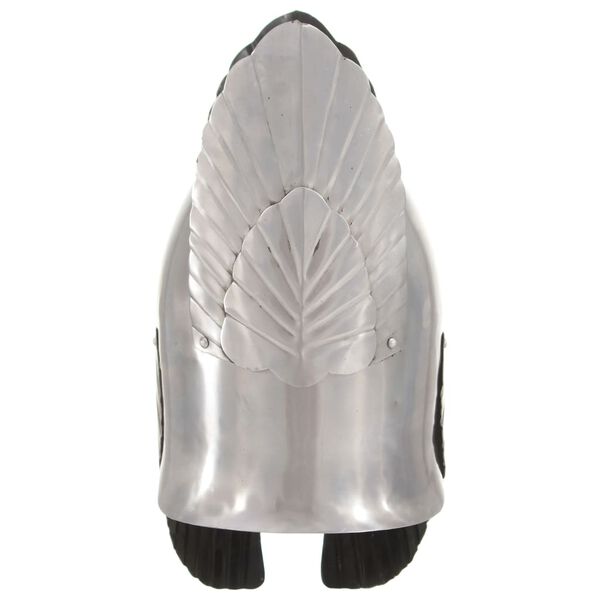 vidaXL Fantasy Medieval Knight Helmet Replica LARP Silver Steel