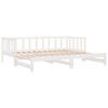vidaXL Day Bed White Solid pine wood Twin Pull-Out Day Bed