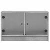 vidaXL TV Cabinet Concrete Gray Engineered Wood Compact TV Cabinet