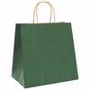 vidaXL Paper Bags 250 pcs with Handles Green 26x17x25 cm