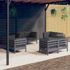 vidaXL Garden Lounge Set Grey Solid pinewood Medium Modular