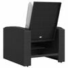 vidaXL Garden Reclining Chair Black, Cream White PE rattan, Steel, Polyester