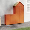 vidaXL Garden Tool Shed Set Brown Solid pine wood, plywood
