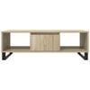 vidaXL Coffee Table Sonoma Oak Engineered wood, Iron Medium Rectangular