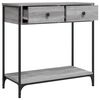 vidaXL Console Table Grey Sonoma Engineered wood, Metal Medium