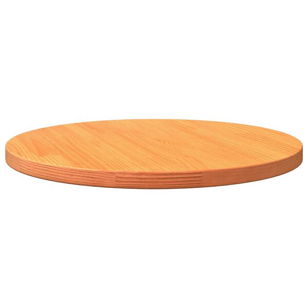 vidaXL Table Top Round Wax Brown &Oslash;19.7x1.0" Solid Wood Pine