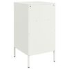 vidaXL Bedside Cabinet Set of 2 White Cold-rolled Steel Medium