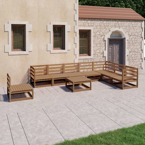 vidaXL Garden Lounge Set Honey brown Solid pinewood Modular