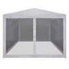 vidaXL Party Tent with 4 Mesh Sidewalls 9.8' x 9.8'