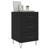 vidaXL Bedside Cabinet Black Engineered wood Medium Bedside Cabinet