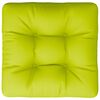 vidaXL Pallet Cushion Bright Green Polyester 23.6 x 23.6 x 4.7 in
