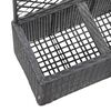 vidaXL Raised Bed Black Poly Rattan Medium Planters Planter