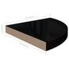 vidaXL Corner Shelf High gloss black MDF 13.8x13.8x1.5 in Corner Shelf