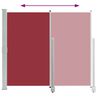 vidaXL Side Awning Red Polyester, Powder-Coated Iron 55.1 x 118.1 in