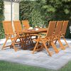 vidaXL Garden Dining Set Natural Wood Tone Solid Acacia wood Large