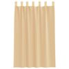 vidaXL Voile Curtains with Loops 2 pcs Sand 55.1x68.9"